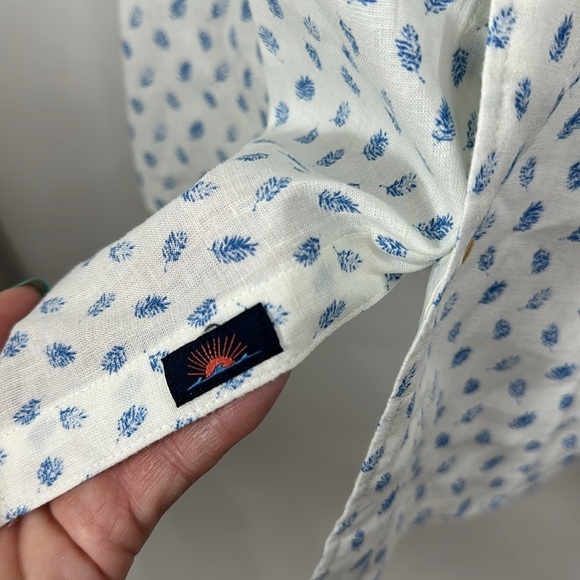 Faherty Breeze Printed short sleeve woven shirt size XL - Picture 10 of 10